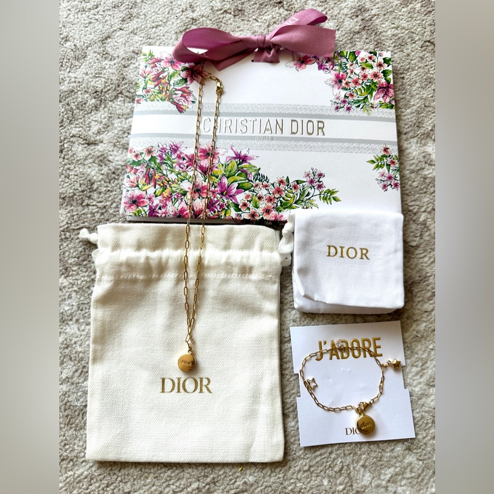 Christian Dior J’adore Compliments Perfumed Ceramic Necklace 16” W/Bracelet Set